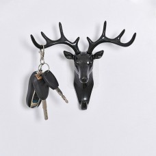 Creative hook deer head modeling wall decor hanger suction cup coat key hooks TB   202041222005
